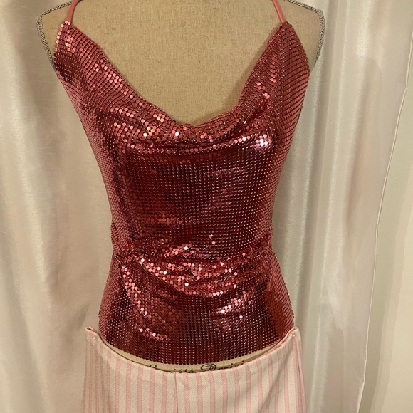1970’s Vintage Disco Pink Suit with Fringe - Picture 9 of 14